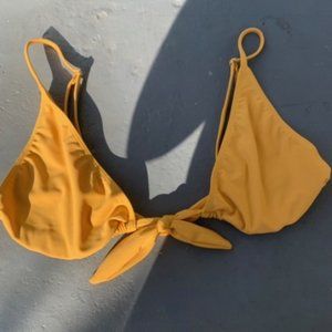 Reformation Yellow Bikini Top